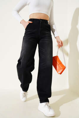 Dar Paça Baggy Kot Pantolon Füme - ZARX JNS