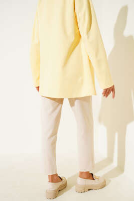 Dar Paça Bel Lastikli Çımalı Pantolon Bej - Yılın Fırsatı