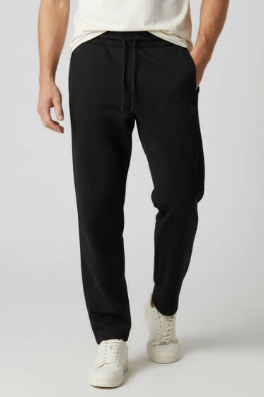 Dar Paça Bel Lastikli Erkek Eşofman Alt Siyah - Erkek Eşofman Alt