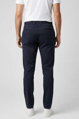 Dar Paça Erkek Kumaş Pantolon Lacivert - Erkek Pantolon