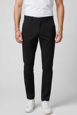 Dar Paça Erkek Kumaş Pantolon Siyah - Erkek Pantolon