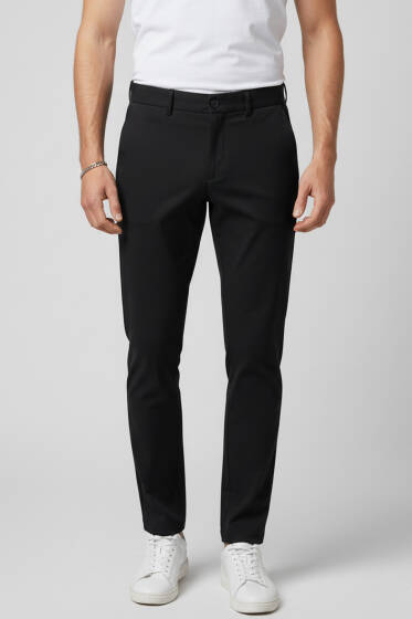 Dar Paça Erkek Kumaş Pantolon Siyah - Erkek Pantolon