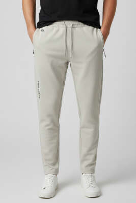 Dar Paça Fermuar Cepli Erkek Eşofman Altı Gri - DYNAMO