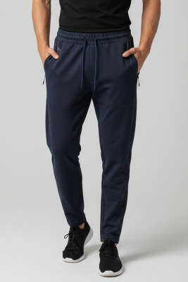 Dar Paça Fermuar Cepli Erkek Eşofman Altı Lacivert - DYNAMO