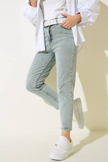 Dar Paça Kar Yıkama Pantolon - Pantolon