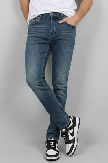 Dar Paça Likralı Erkek Pantolon Kahve Tint - Erkek Pantolon