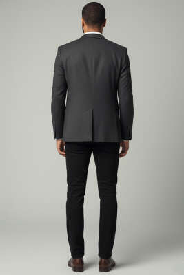 Dar Paça Likralı Erkek Pantolon Siyah - Erkek Pantolon