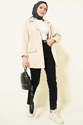 Dar Paça Likralı Kot Pantolon Siyah - Pantolon