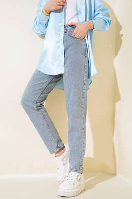 Dar Paça Mom Jean Kot Pantolon Tintli - 300-500 TL Ürünler
