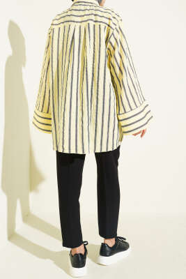 Dar Paça Pensli Kemerli Kumaş Pantolon Siyah - Pantolon