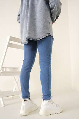 Dar Paça Skinny Jean Pantolon Açık Mavi - Pantolon