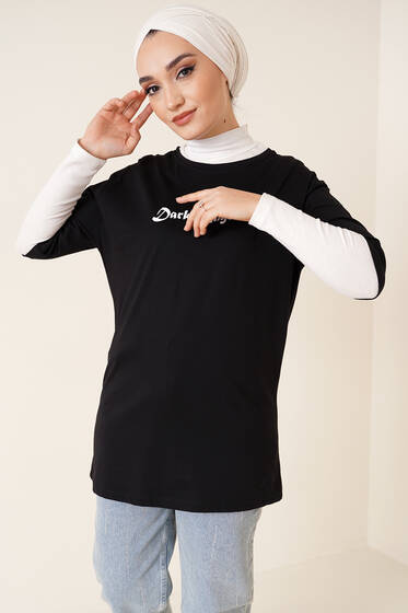 Dark Angel Baskılı Tshirt Siyah - T-Shirt