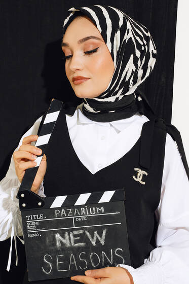 Dark Serisi Mio Eşarp Titreşim Desen - Desenli Eşarp