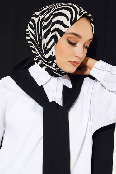 Dark Serisi Mio Eşarp Zebrasa - Desenli Eşarp