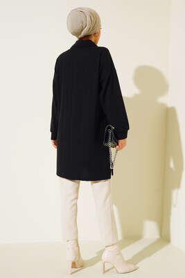 Degaje Yaka Tunik Siyah - Tunik