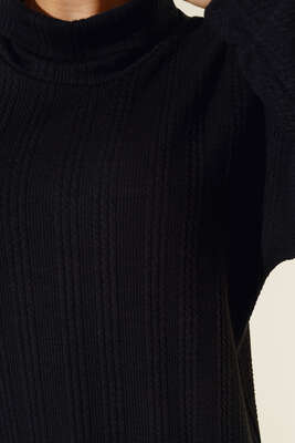 Degaje Yaka Tunik Siyah - Tunik