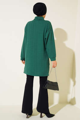 Degaje Yaka Tunik Yeşil - Tunik