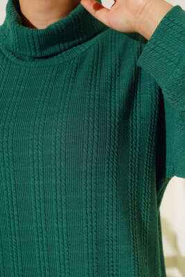 Degaje Yaka Tunik Yeşil - Tunik