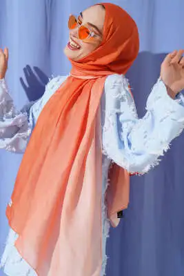 Degrade Şal Oranj - Başörtüsü