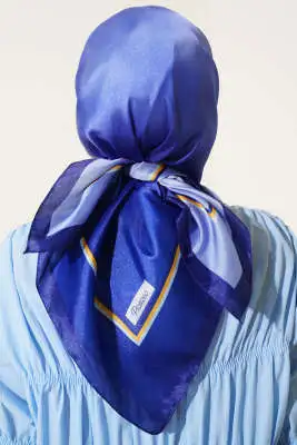 Degrade Twill Eşarp Saks - Başörtüsü