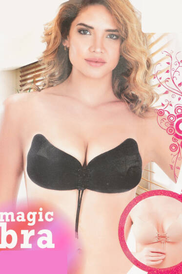 Dekolteli Straplez Sütyen Siyah - Desteksiz Sütyen