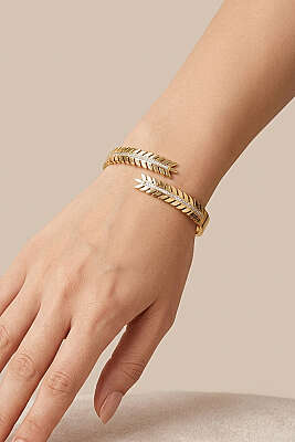 Küçük Yapraklı Kelepçe Bilezik 