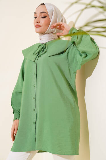 Denizci Yaka Gömlek Yeşil - Gömlek