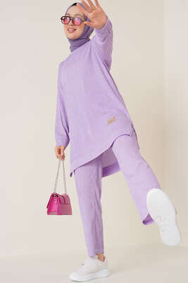Deri Armalı İkili Takım Açık Lila 