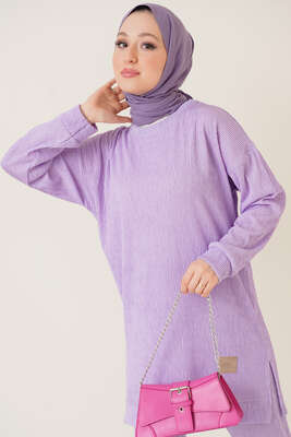 Deri Armalı İkili Takım Açık Lila - İKİLİ TAKIM