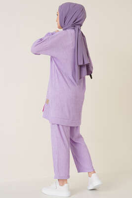 Deri Armalı İkili Takım Açık Lila - İKİLİ TAKIM