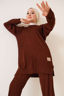 Deri Armalı İkili Takım Kahve - İKİLİ TAKIM