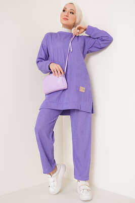 Deri Armalı İkili Takım Lila 