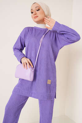 Deri Armalı İkili Takım Lila - İKİLİ TAKIM