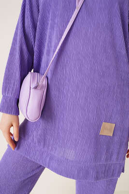 Deri Armalı İkili Takım Lila - İKİLİ TAKIM