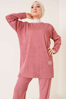 Deri Armalı İkili Takım Pudra - İKİLİ TAKIM