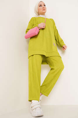 Deri Armalı İkili Takım Yağ Yeşili 