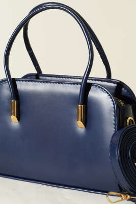 Deri El ve Omuz Çantası Lacivert - Kol Çantası