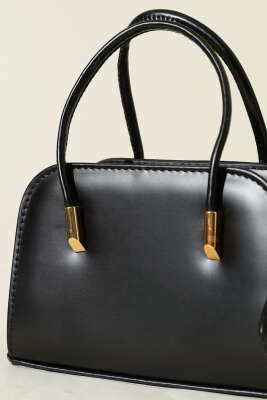 Deri El ve Omuz Çantası Siyah - Günün Kombini