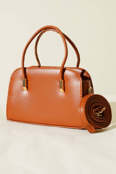 Deri El ve Omuz Çantası Taba - Kol Çantası