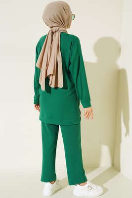 Deri Logo Armalı İkili Takım Yeşil - İKİLİ TAKIM