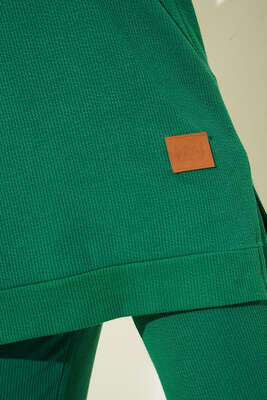 Deri Logo Armalı İkili Takım Yeşil - İKİLİ TAKIM