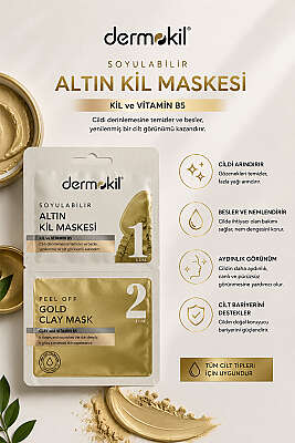 Dermokil Altın Kil Maskesi Peeling Etkili 2x7.5 ml - DERMOKİL