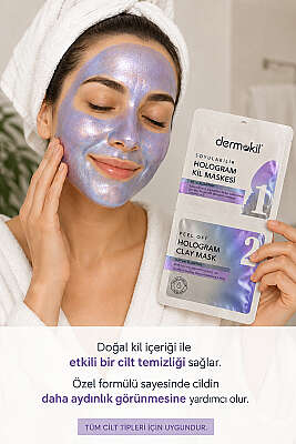 Dermokil Hologram Kil Maskesi Peeling Etkili 2x7.5 ml - Yüz Bakımı