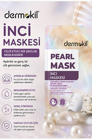 Dermokil Kağıt Yüz Maskesi İnci 20 g - Yüz Bakımı