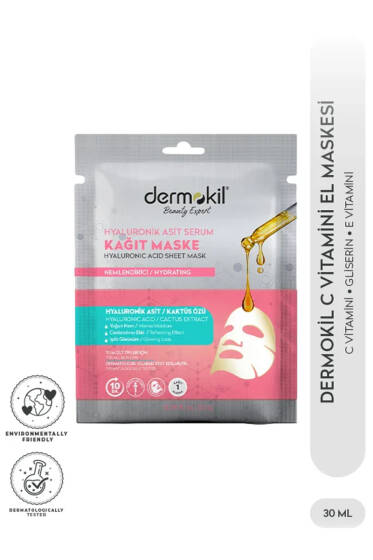 Dermokil Kağıt Yüz Maskesi Nemlendirici 23 g - Yüz Bakımı