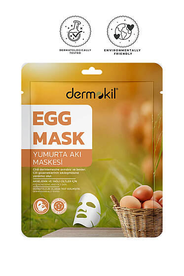 Dermokil Kağıt Yüz Maskesi Yumurta Akı 20 g - Yüz Bakımı