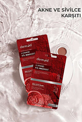 Dermokil Kırmızı Kil Akne ve Sivilce karşıtı Maske 2x7.5 ml - Kişisel Bakım Ürünleri