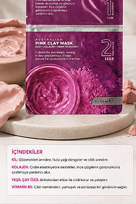 Dermokil Pembe Kil Maskesi Peeling Etkili 2x7.5 ml - Yüz Bakımı