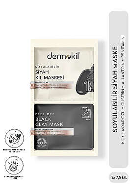 Dermokil Soyulabilir Siyah Kil Maskesi 2x7.5 ml - CİLT BAKIM&KOZMETİK