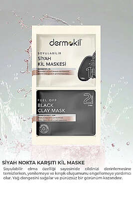 Dermokil Soyulabilir Siyah Kil Maskesi 2x7.5 ml - CİLT BAKIM&KOZMETİK